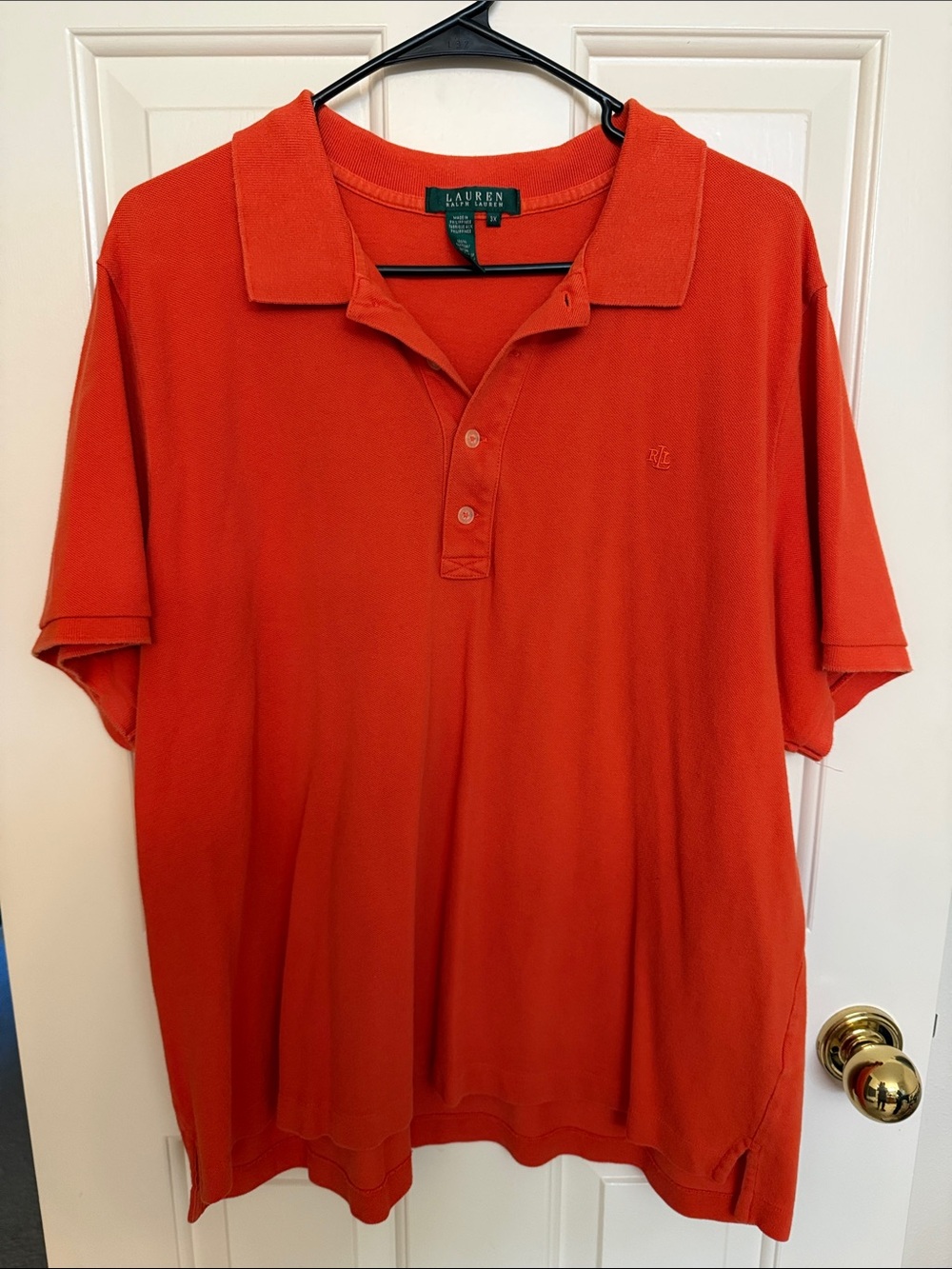 Lauren Ralph Lauren Men's Red-Orange Polo Shirt